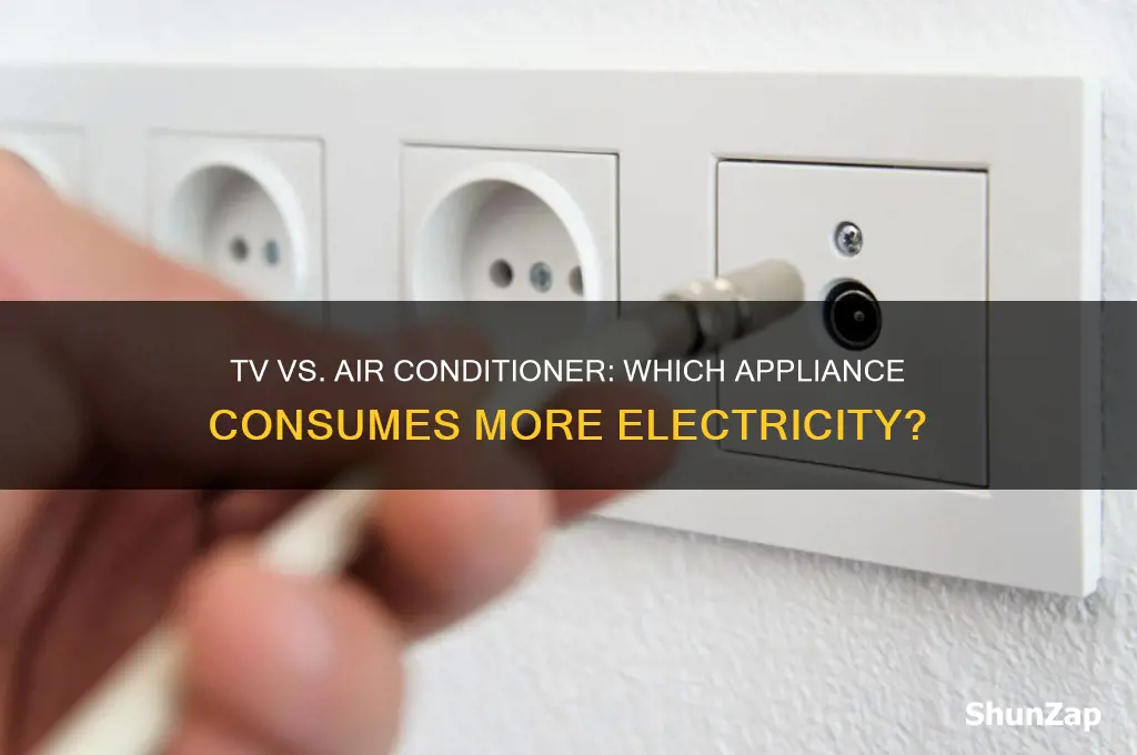 what uses more electricity tv or air conditioner