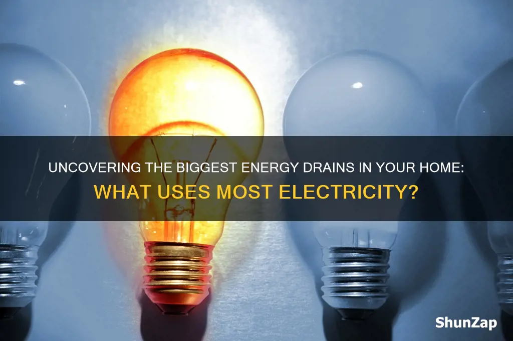 what uses most electric in home