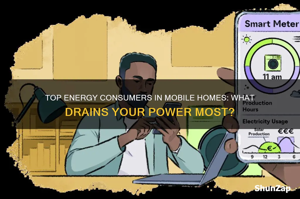 what uses the most electricity in a mobile home