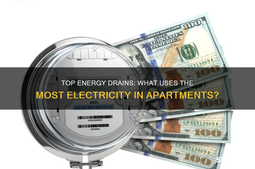 what uses the most electricity in an apartment