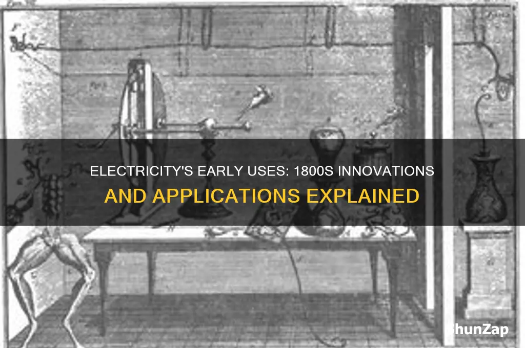what was electricity used for in 1800s