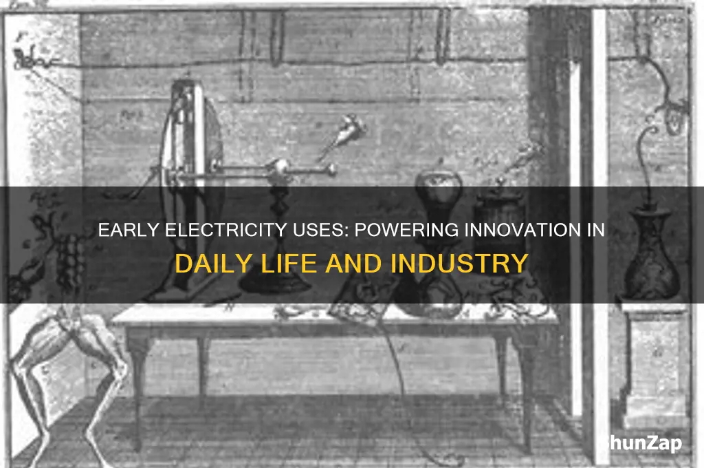 what was electricity used for in the early days