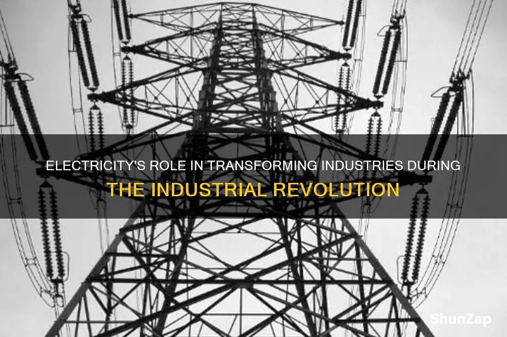 what was electricity used for in the industrial revolution