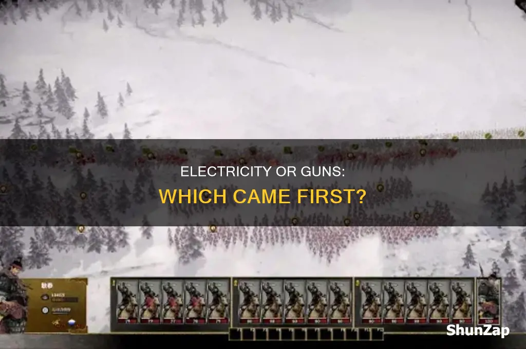 what was invented first electricity or guns