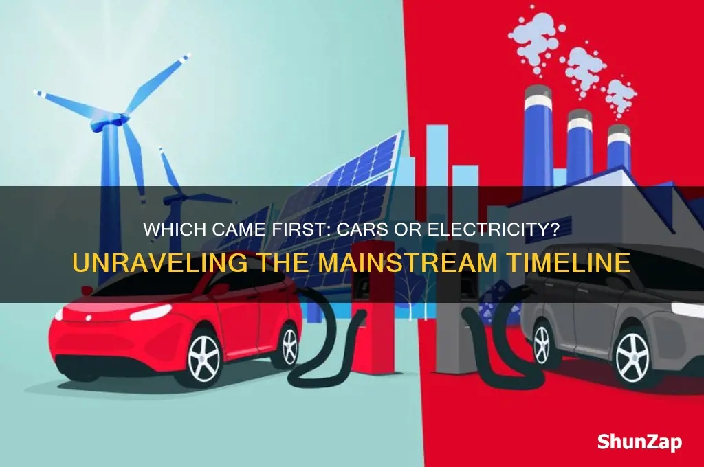 what was mainstream first the car or electricity