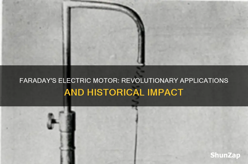 what was the electric motor by faraday used for