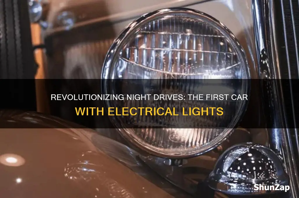 what was the first car with electrical lights