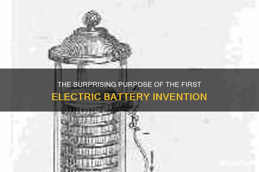 what was the first electric battery used for