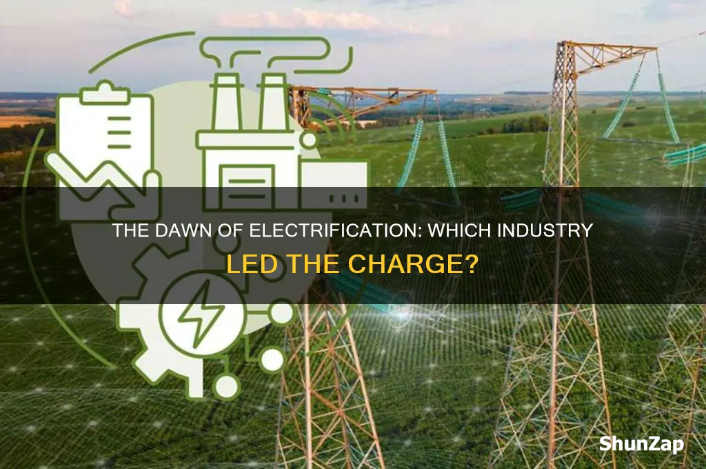 what was the first industry to use electricity