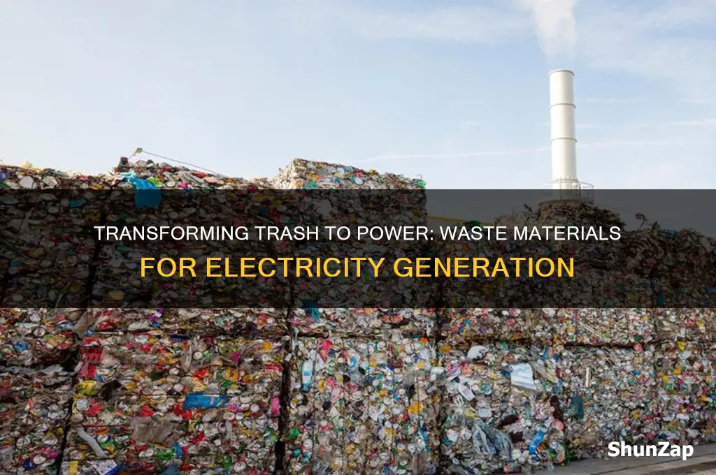 what waste materials can be used to generate electricity