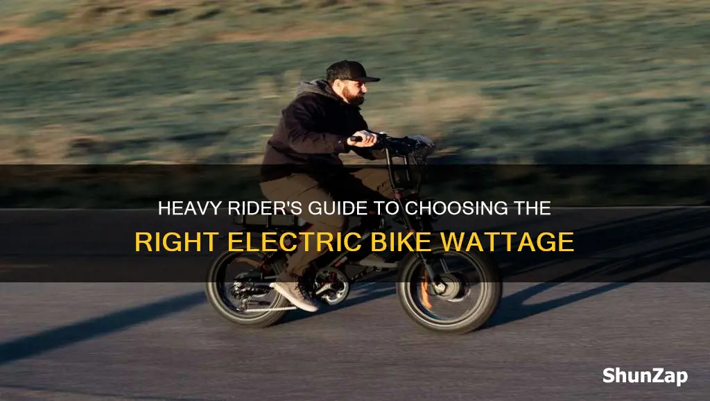 what watt electric bike for a heavy rider