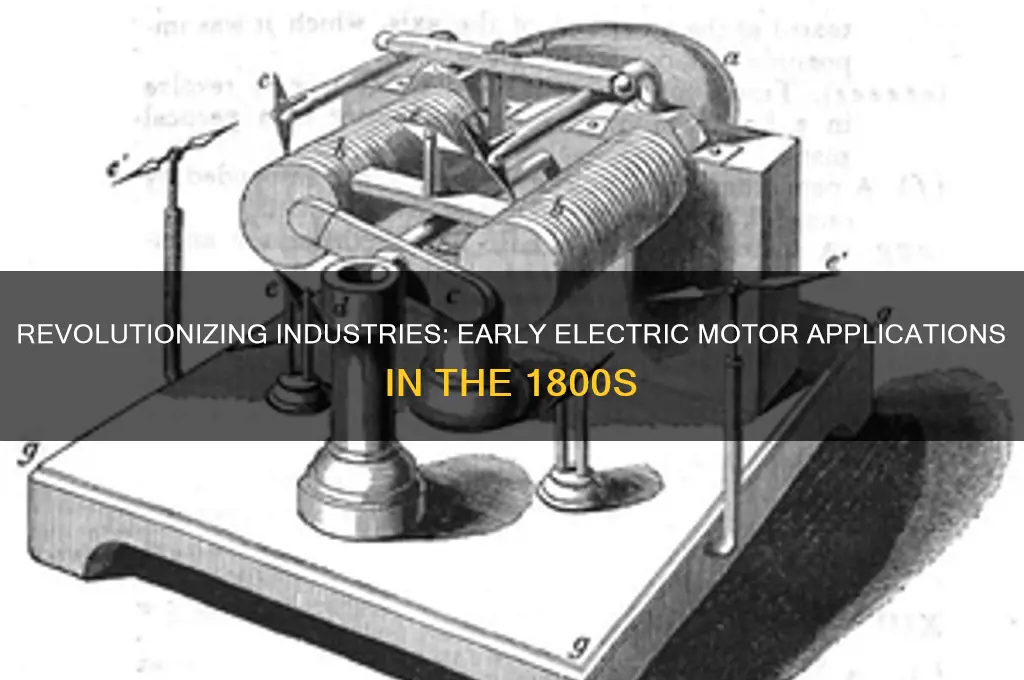 what were electric motors used for in the 1800s