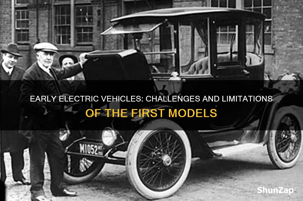 what were some problems with the first electric cars