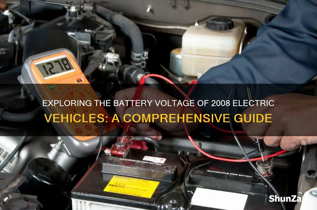 what were the battery voltage of a 2008 electric car