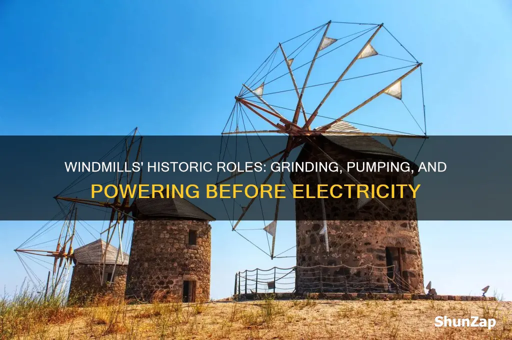 what were windmills used for before electricity