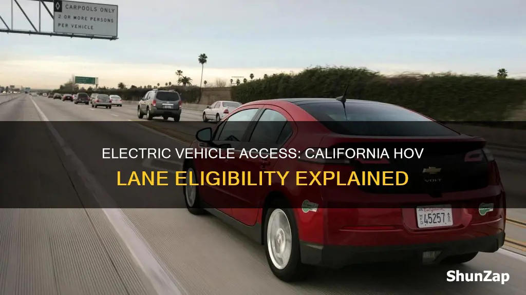 what which electric vehicles qualify for california hov lane