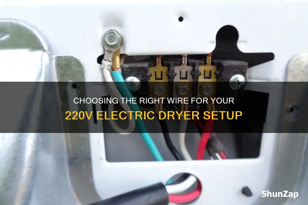 what wire to use for 220v electric dryer