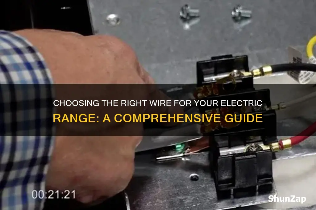 what wire to use for electric range