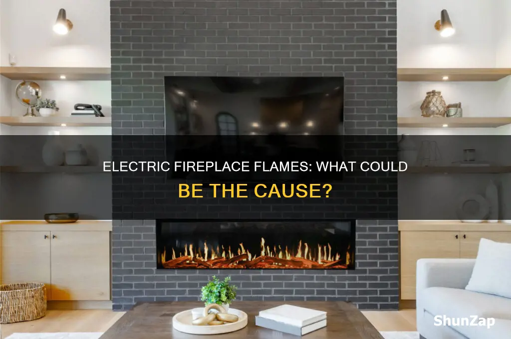what would cause a electric fireplaces flames