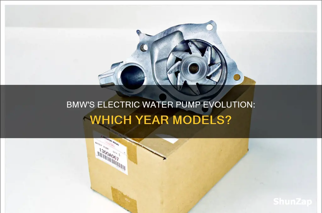 what year bmw has an electric waterpump