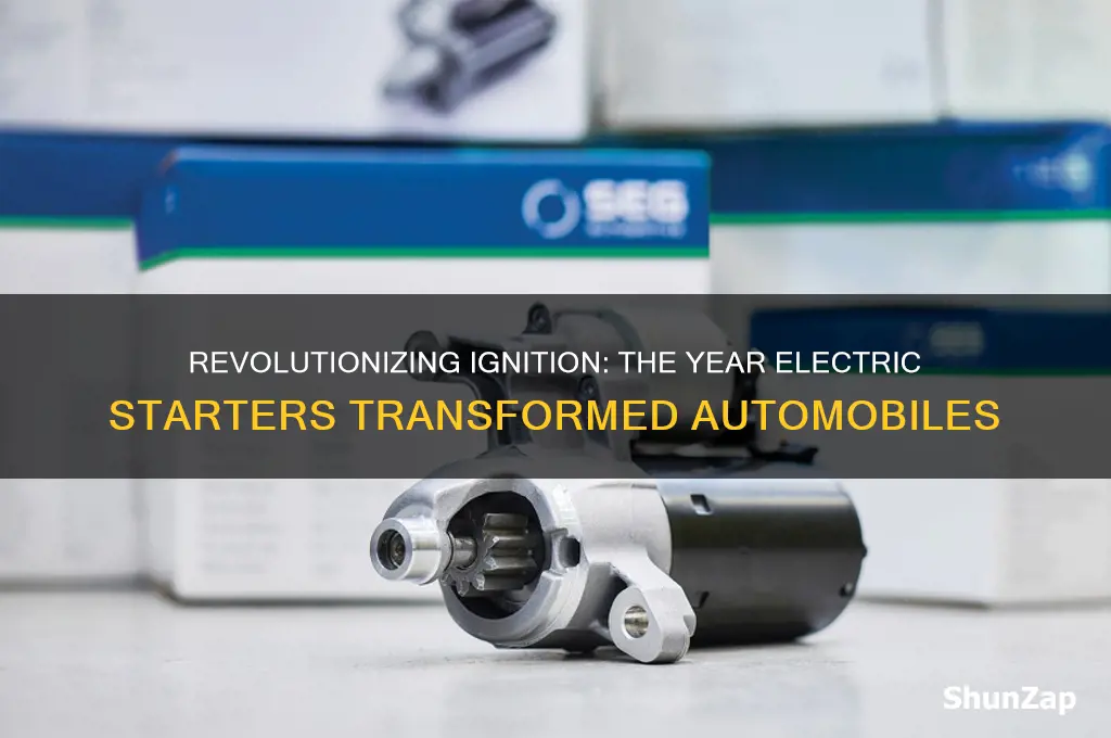 what year did electric starters come out in cars