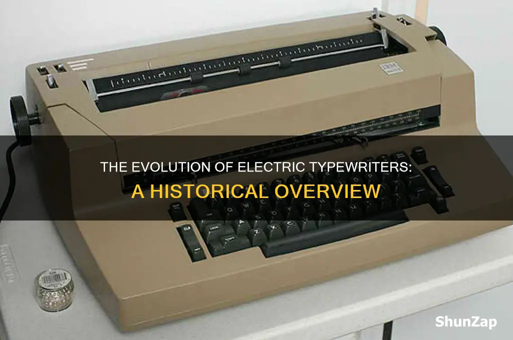 what year did electric typewriters come out