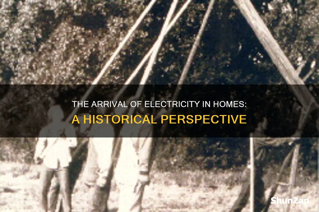 what year did electricity come to homes