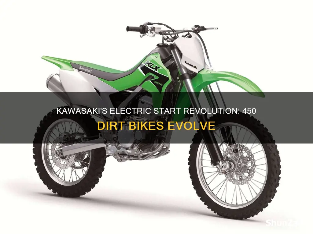 what year did kawasaki start electric start 450 dirt bike