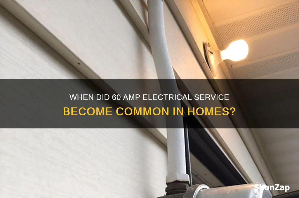 what year was 60 amp electrical service used