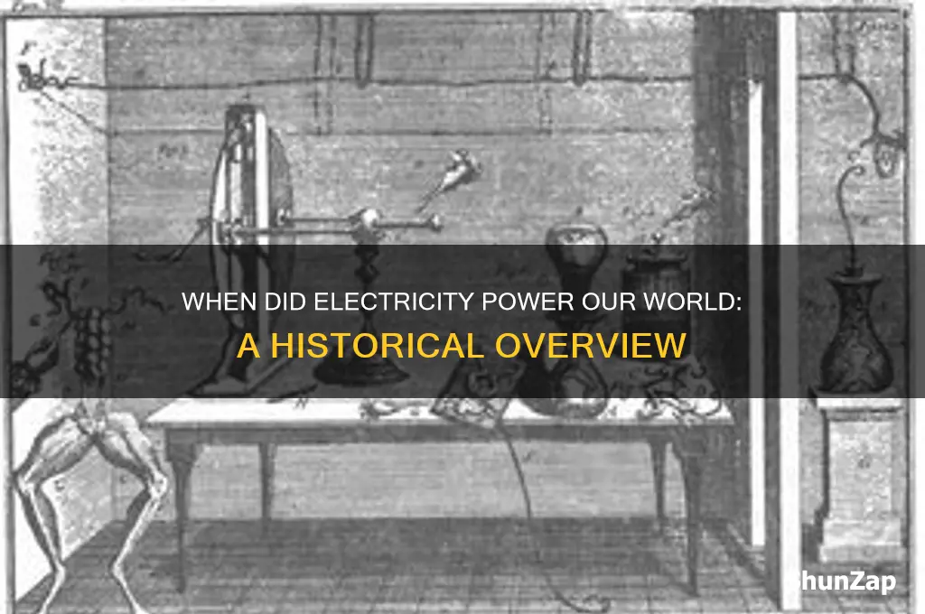 what year was electricity first used