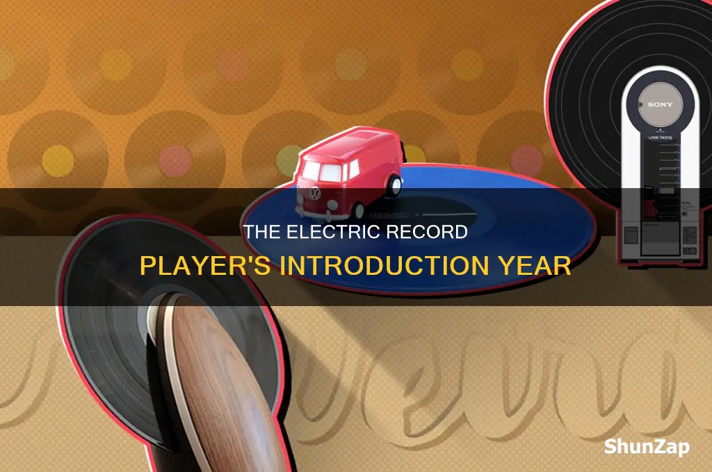 what year were electric record players introduced