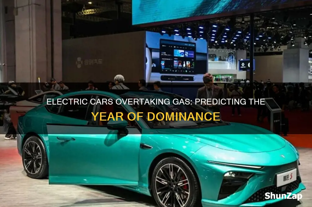 what year will their be more electric cars than gas