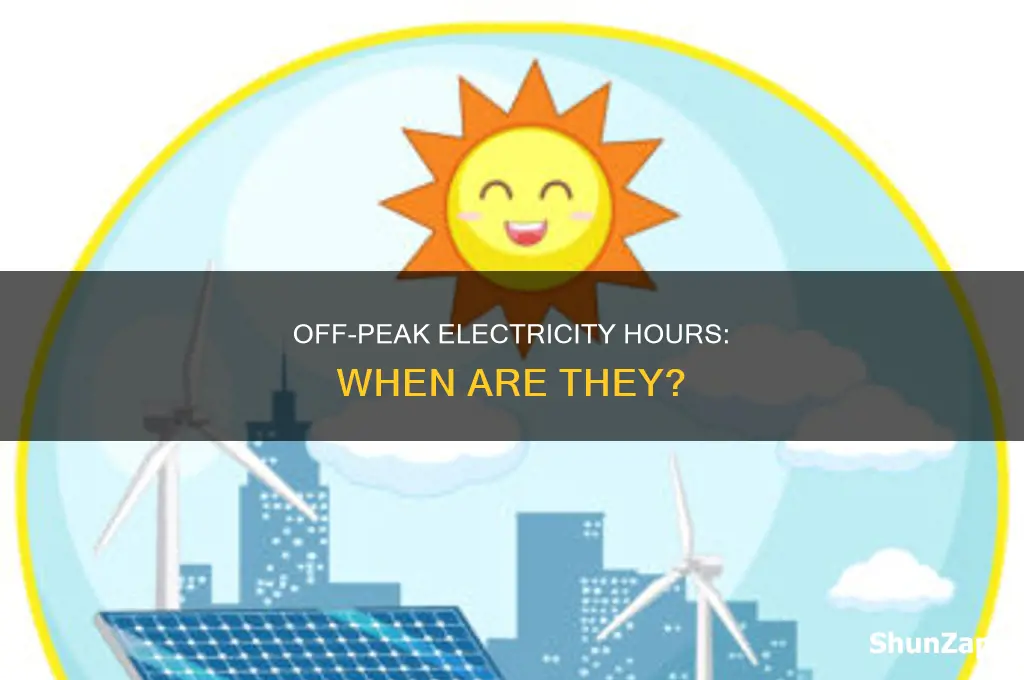 when are off peak electricity hours generally