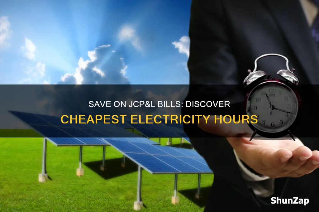 when are the cheapest hours to use electricity jcp&l