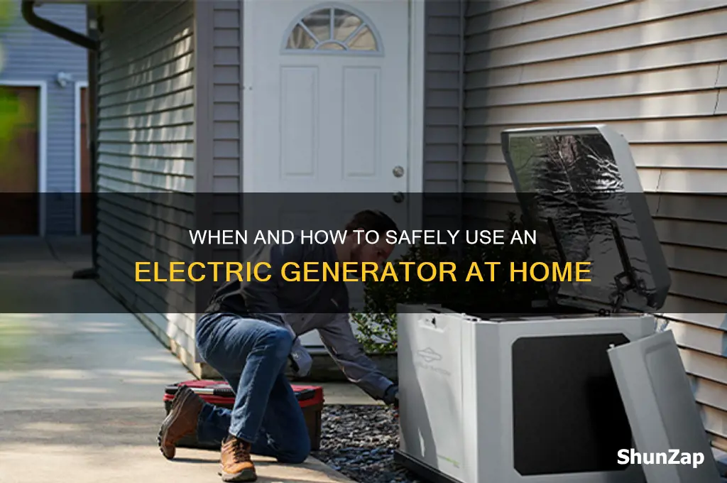 when can i use electric generator