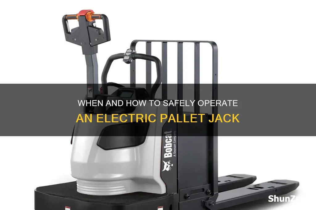 when can i use the electric pallet jack
