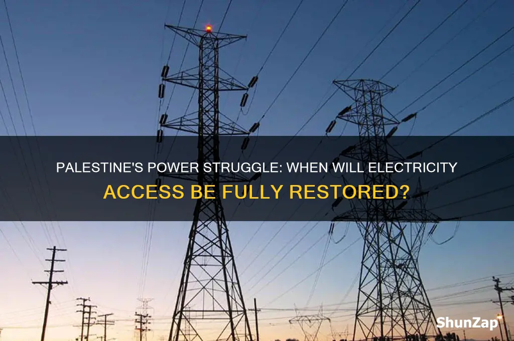 when can palestine use electricity