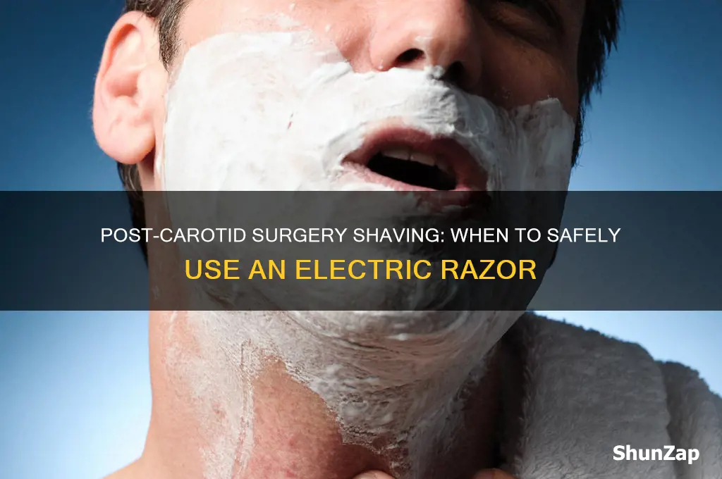 when can you shave with electric razor after caroid surgery