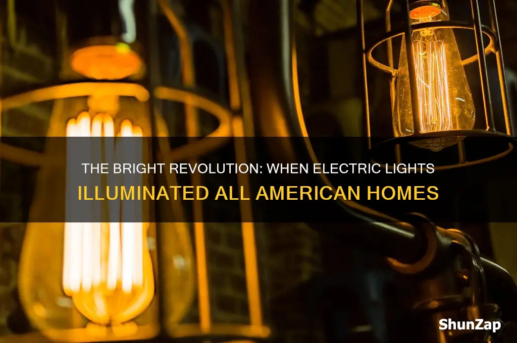 when did all american use electric lights