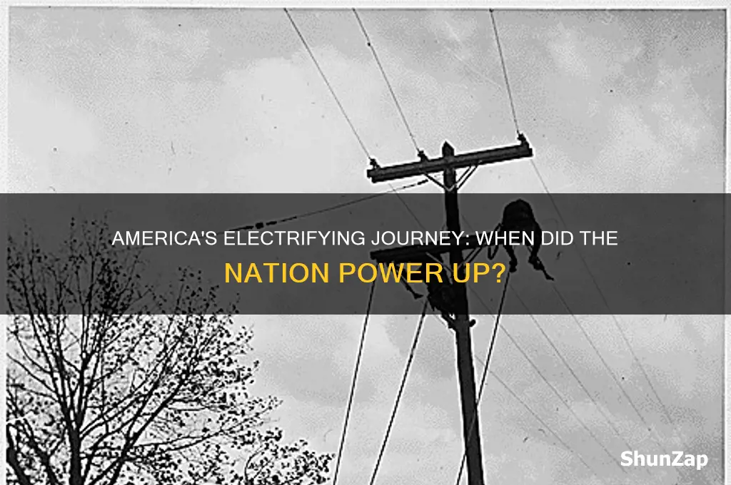 when did america start using electricity