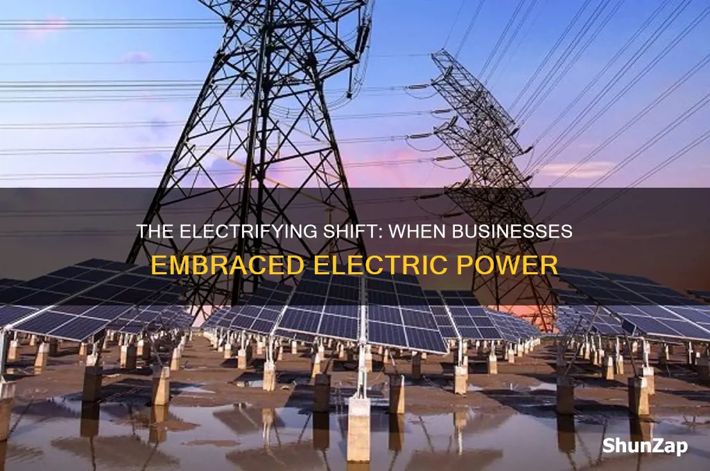 when did businesses start using electric