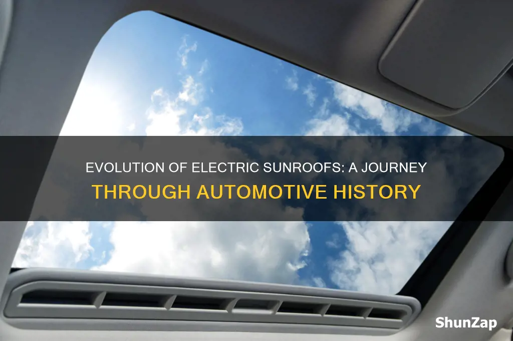 when did cars get electric sunroof