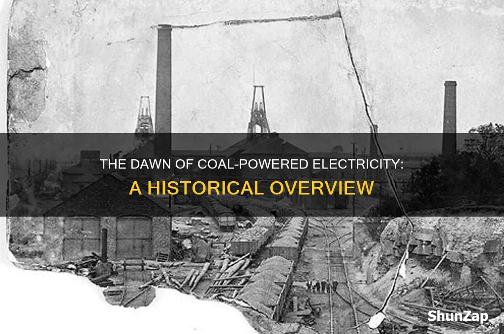 when did coal start being used for electricity