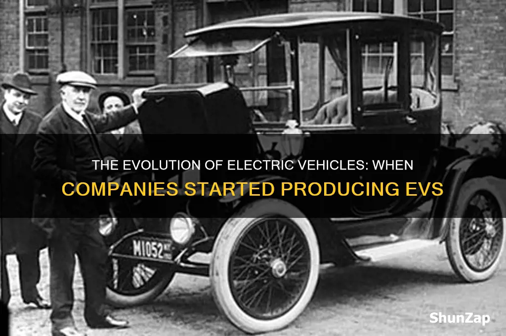 when did companies start producing electric cars