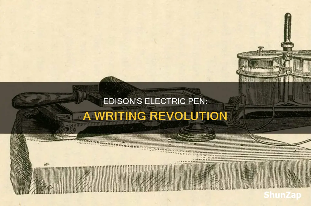 when did edison invent the electric pen