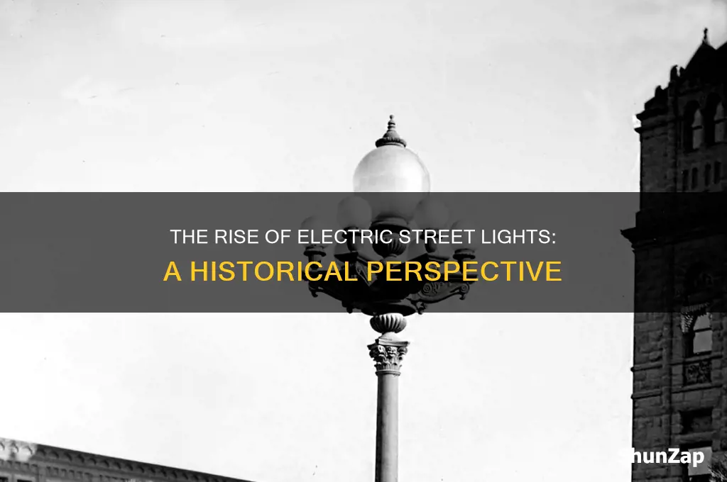 when did electric street lights become common