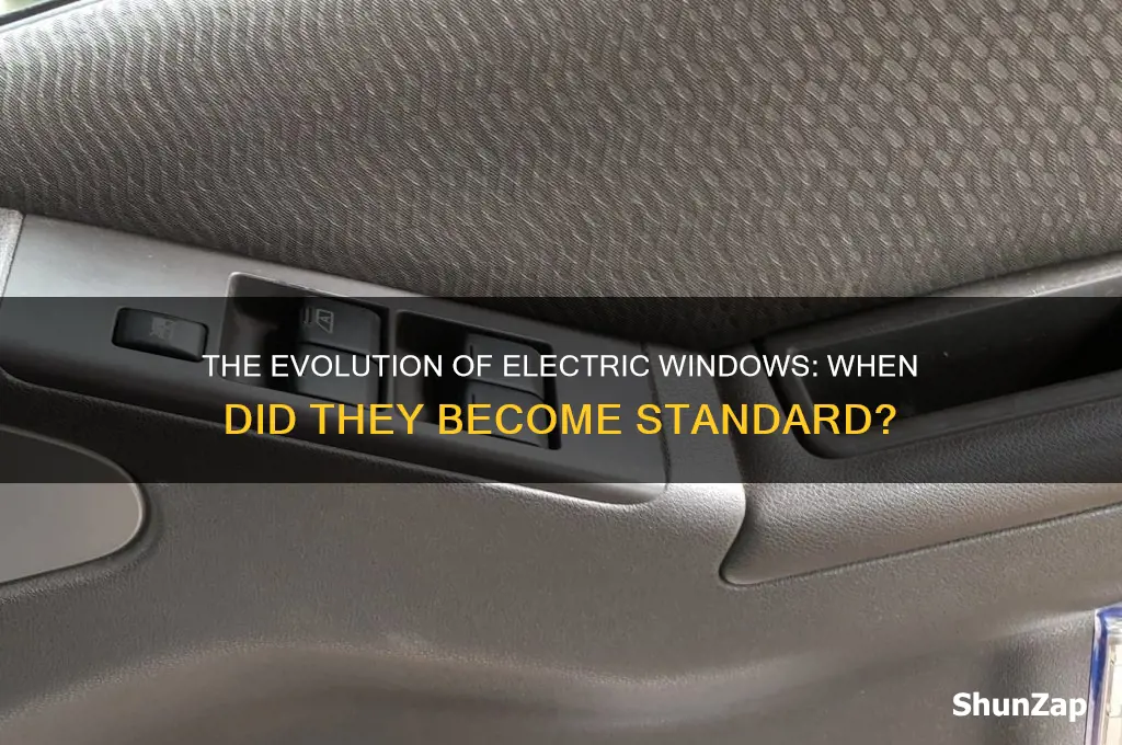 when did electric windows in cars become standard