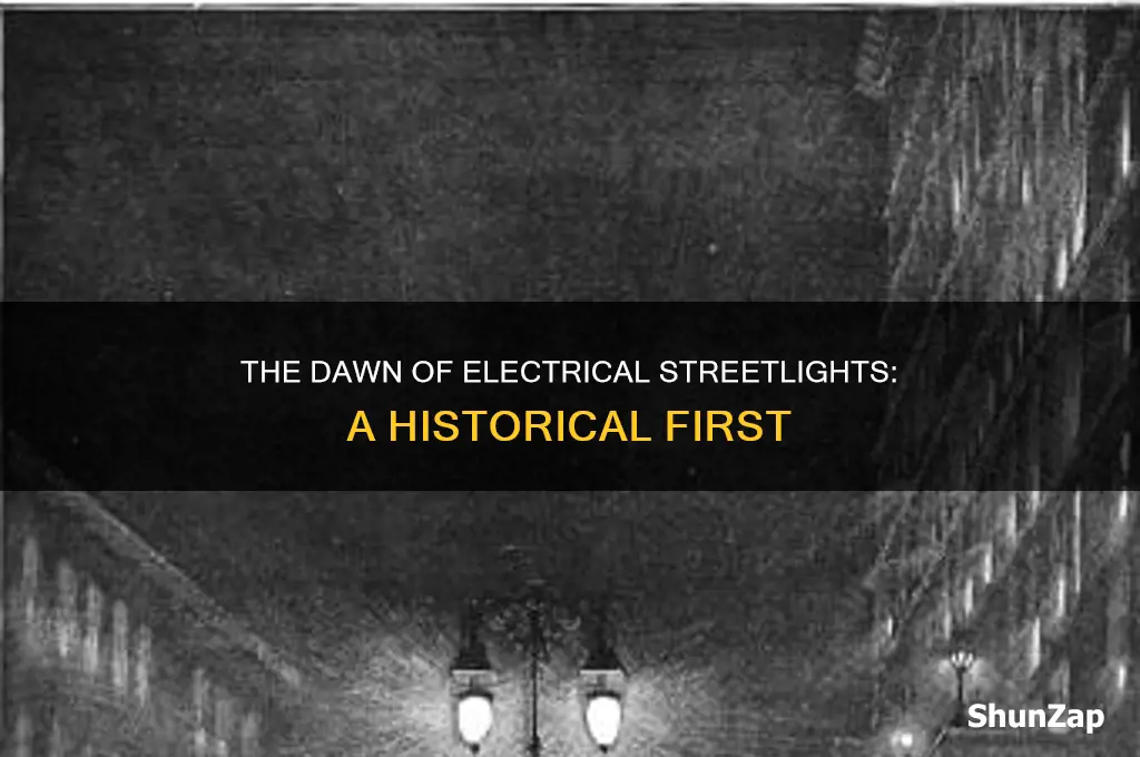 when did electrical streetlights first used