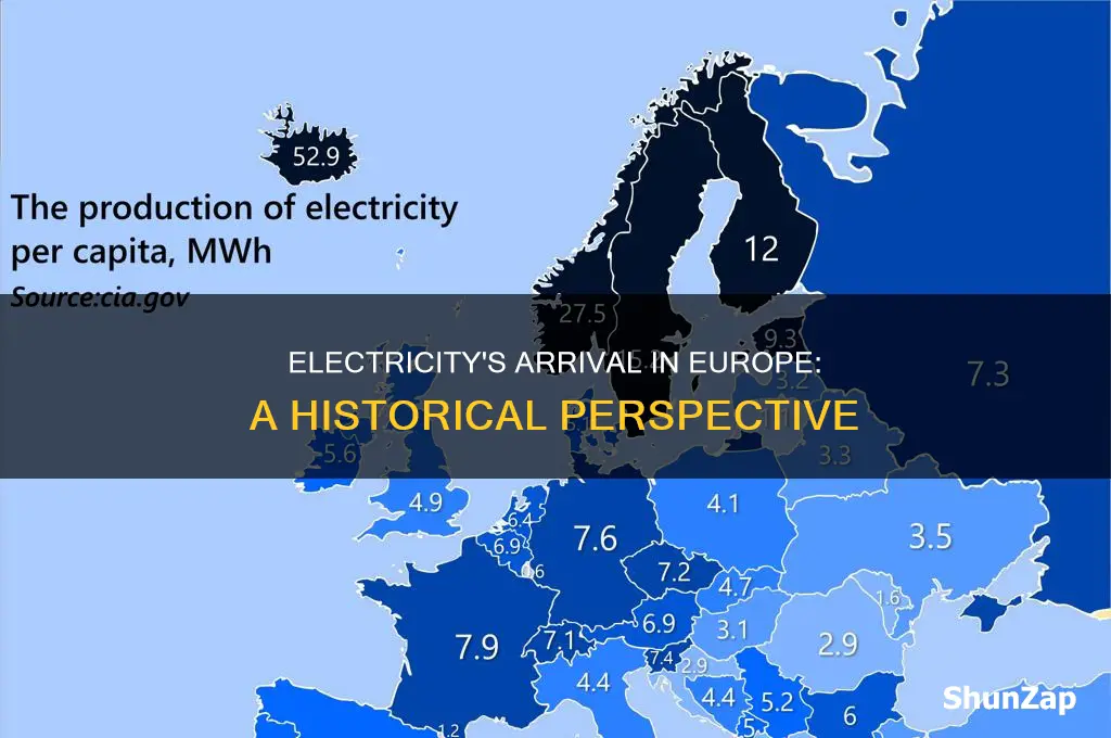 when did electricity become common in europe