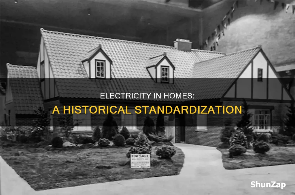 when did electricity become standard in homes